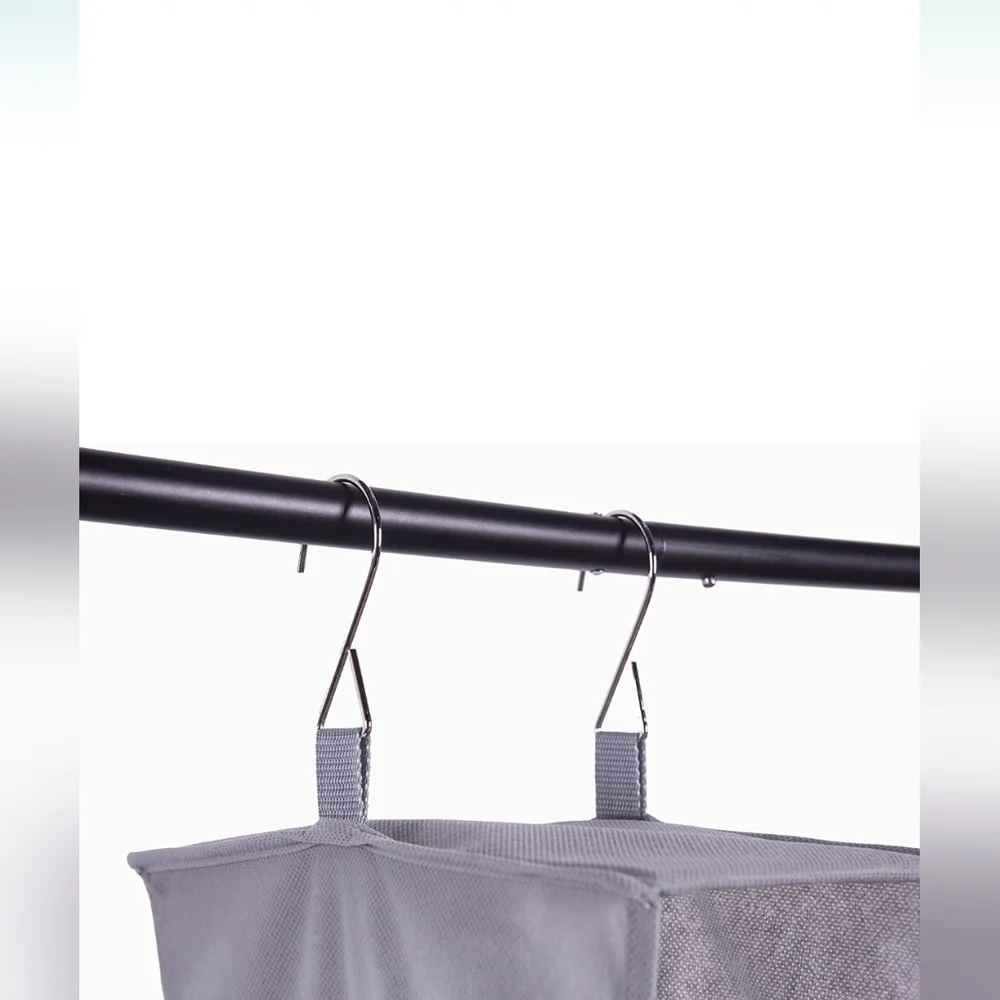 Hanging Shoe Shelves - 8 Section - Closet Organizer - Grey